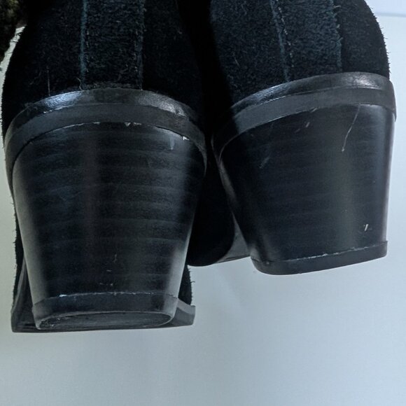 White Mountain Ankle Boot Bootie Black Suede Size 6.5 - Picture 8 of 8